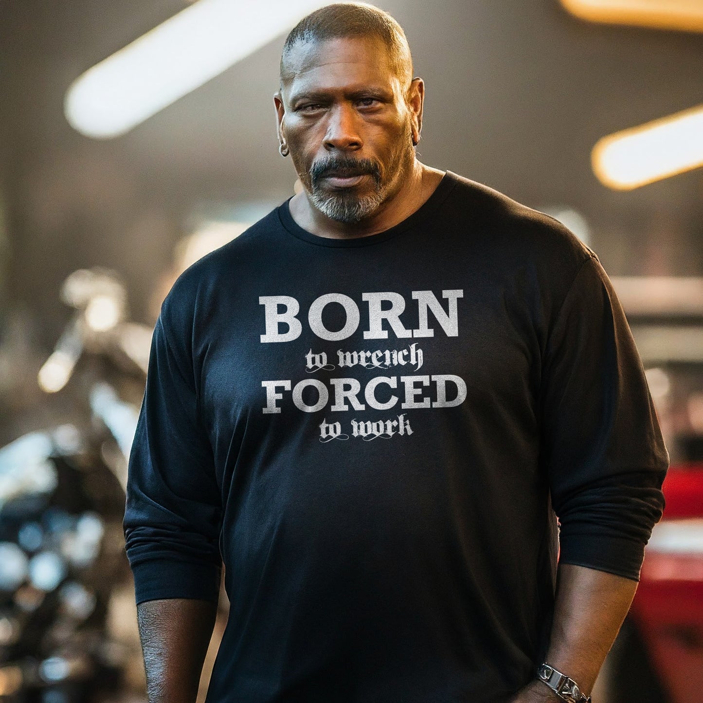 Born To Wrench Forced To Work Unisex Long Sleeve Tee