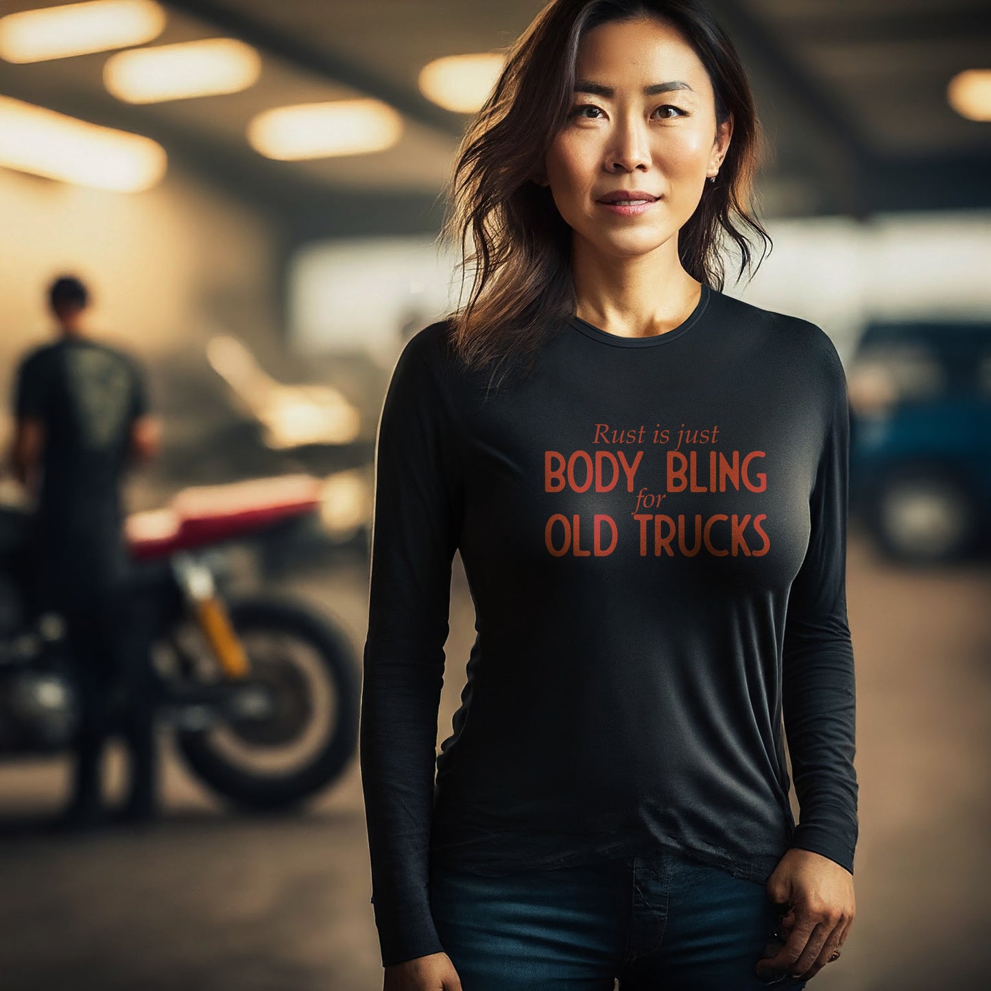 Rust Is Just Body Bling For Old Trucks Unisex Long Sleeve Tee