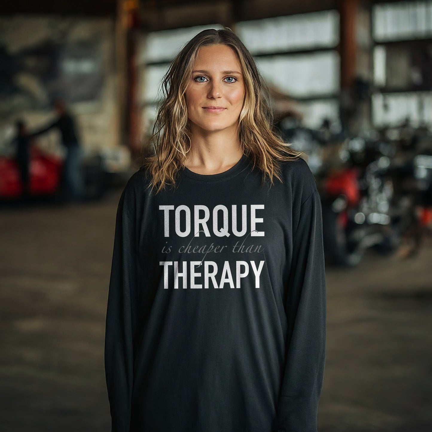 Torque Is Cheaper Than Therapy Unisex Long Sleeve Tee