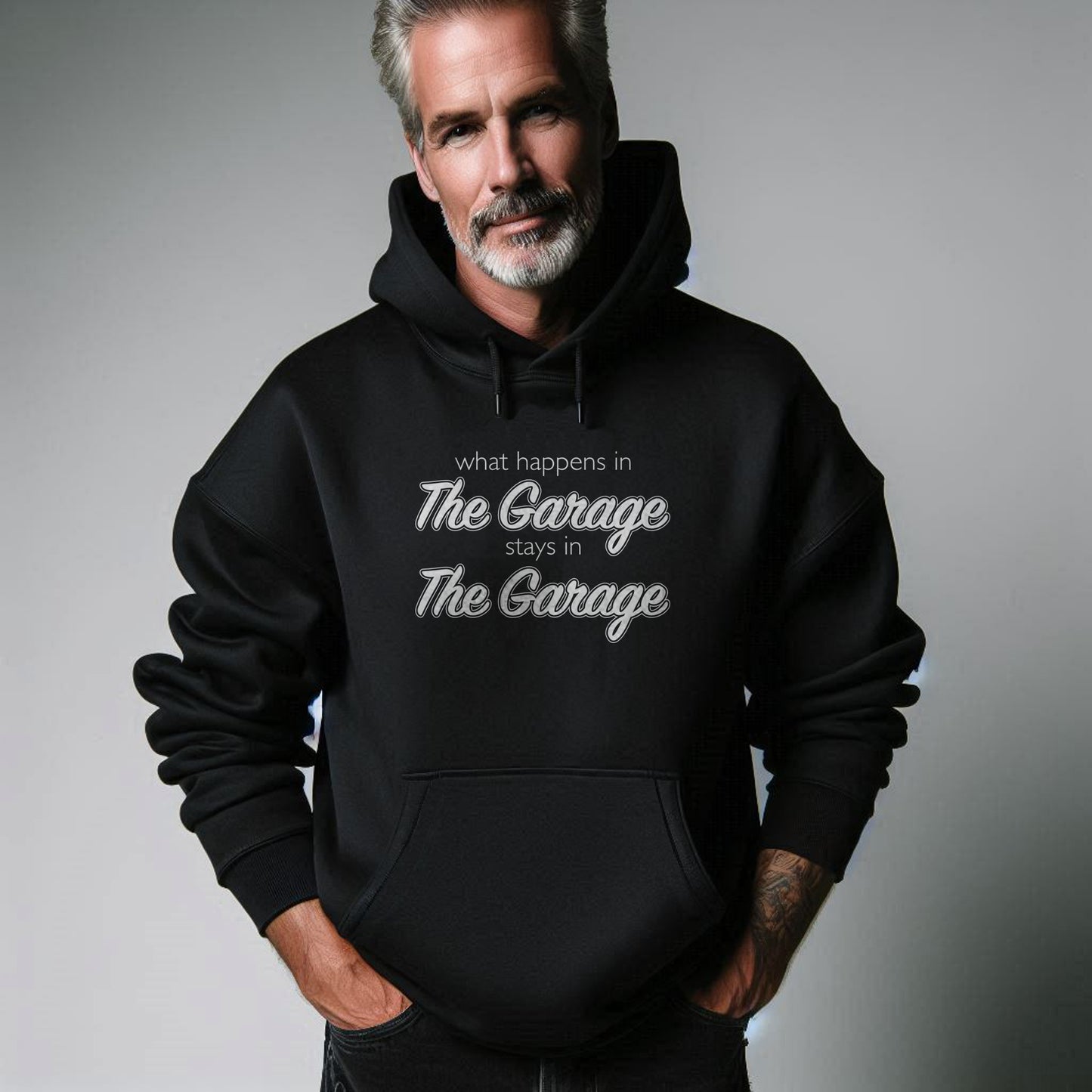 What Happens In The Garage Stays In The Garage Unisex Hoodie
