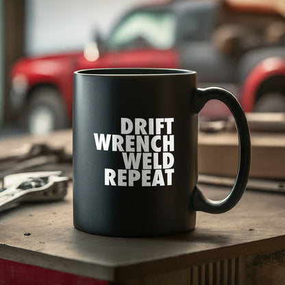 Drift Wrench Weld Repeat Coffee Mug