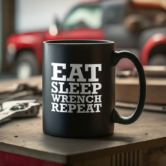 Eat Sleep Wrench Repeat Coffee Mug