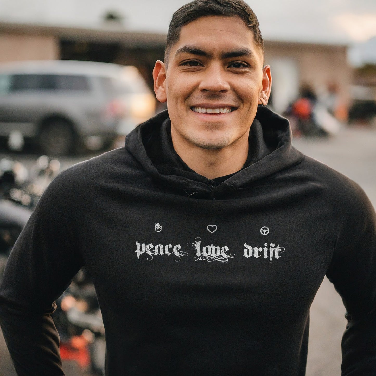 Peace Love Drift Unisex Hoodie